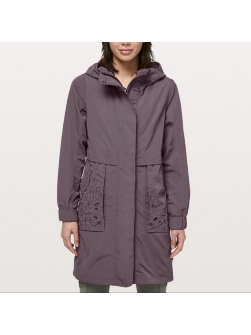 lululemon athletica Hooded Trench Coat in Dusty Purple